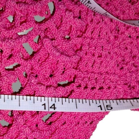 Michael Kors Collection Dress Sz Small Flamingo Crochet Stretch Designer Couture - Picture 12 of 16